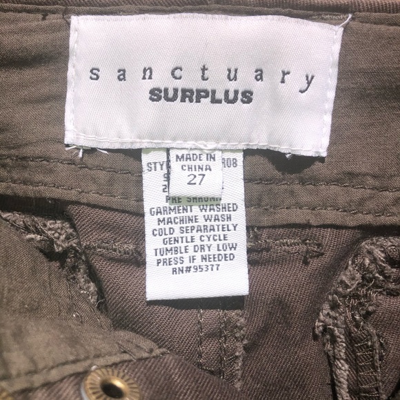SANCTUARY SURPLUS CARGO CHINO PANTS 27 - Picture 6 of 8